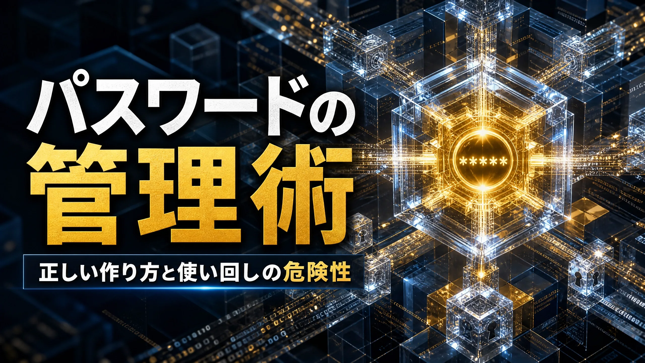 パスワードの正しい作り方と管理術｜使い回しがいちばん危険