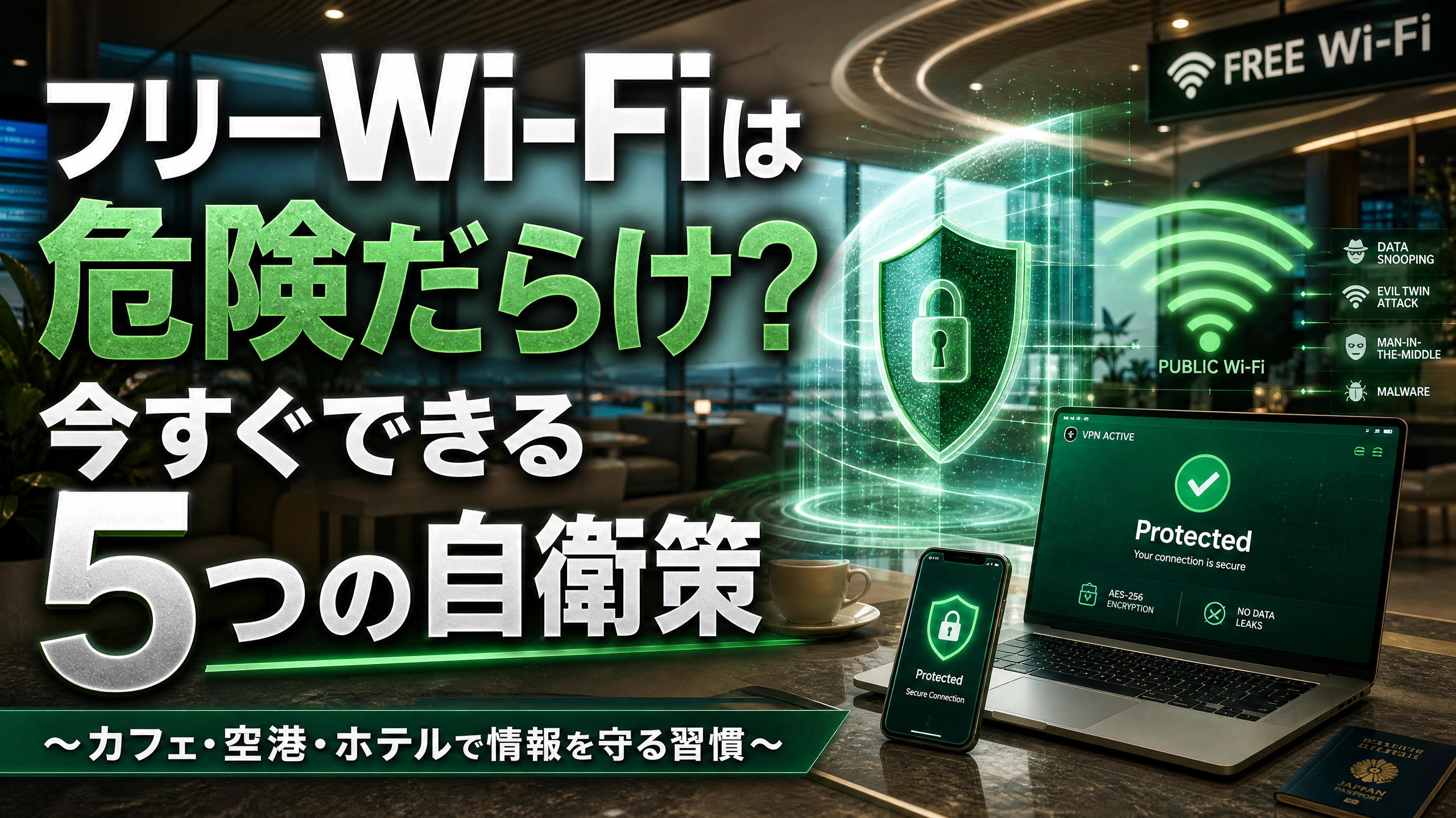 フリーWi-Fiは危険だらけ？今すぐできる5つの自衛策